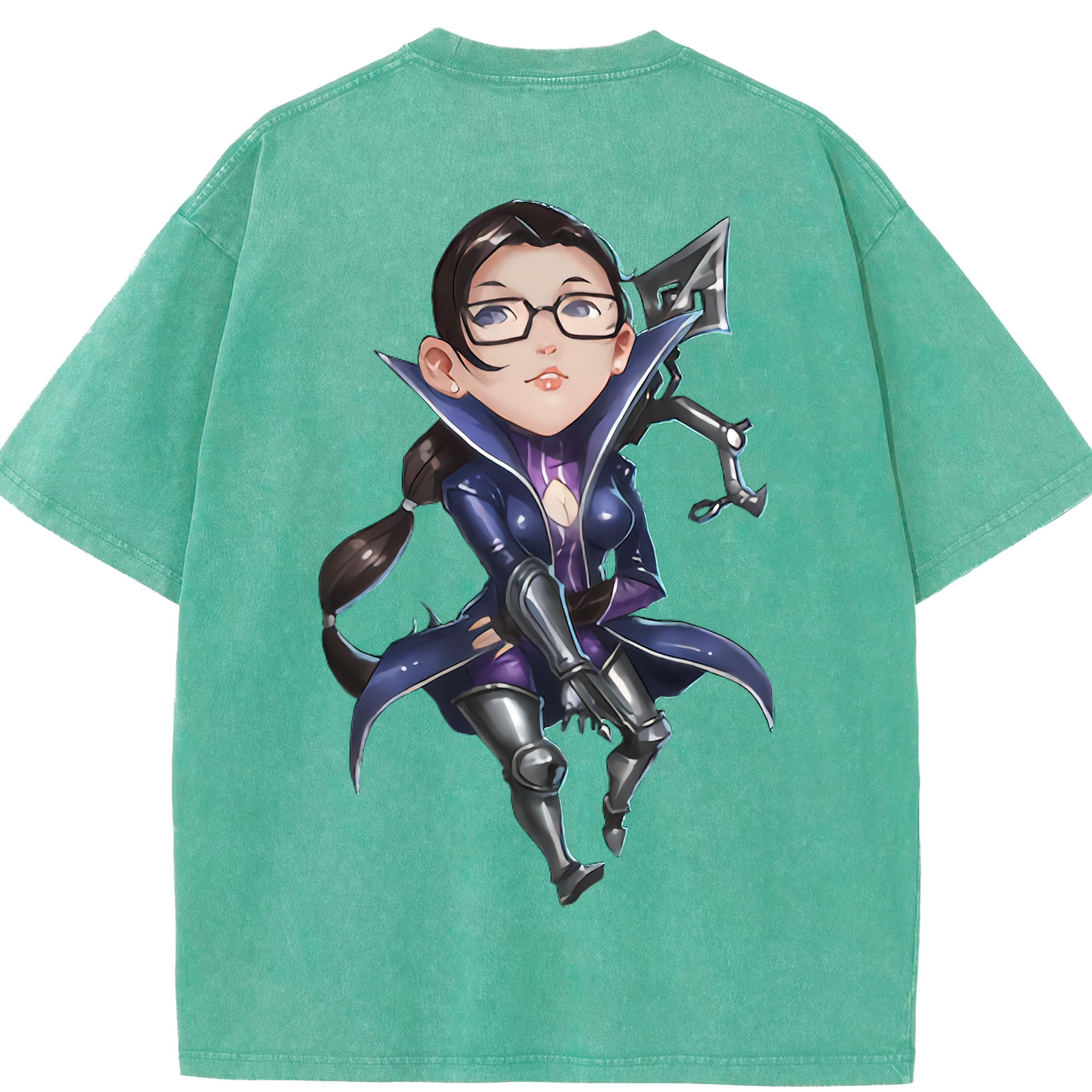 リーグ・オブ・レジェンド League of Legends LOL 綿100% ヴィンテージ風 半袖Tシャツ（背面プリント）